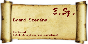Brand Szeréna névjegykártya